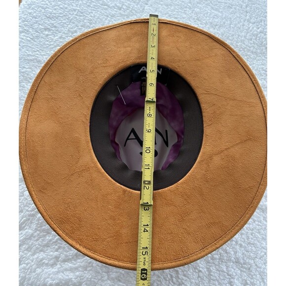 Anthropologie ASN Braid Rancher Hat Women Knot Band Suede Orange Yellow Medium main image 4